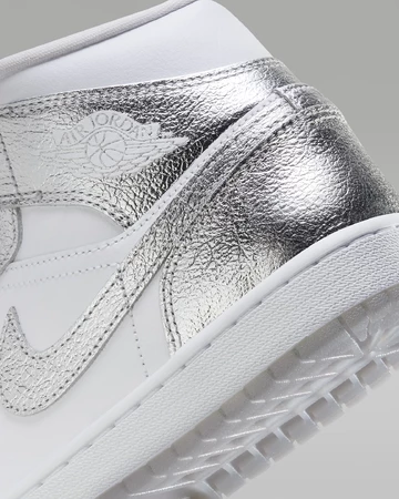 Air Jordan Mid 1 Chrome Detilbild