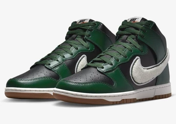 Nike Dunk High Chenille Swoosh Green