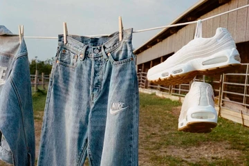 Levi's x Nike Air Max 95 OG Light Orewood Brown an der Wäscheleine