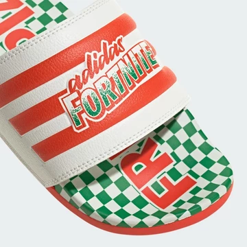 FORTNITE x adidas Adilette Uncle Pete's Pizza Pit Detail Toebox
