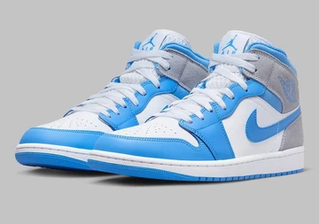 Jordan 1 Mid Grey University Blue