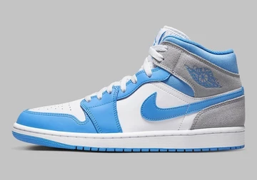 Jordan 1 Mid Grey University Blue