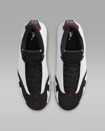 Jordan 14 Retro White Black Toe von Oben