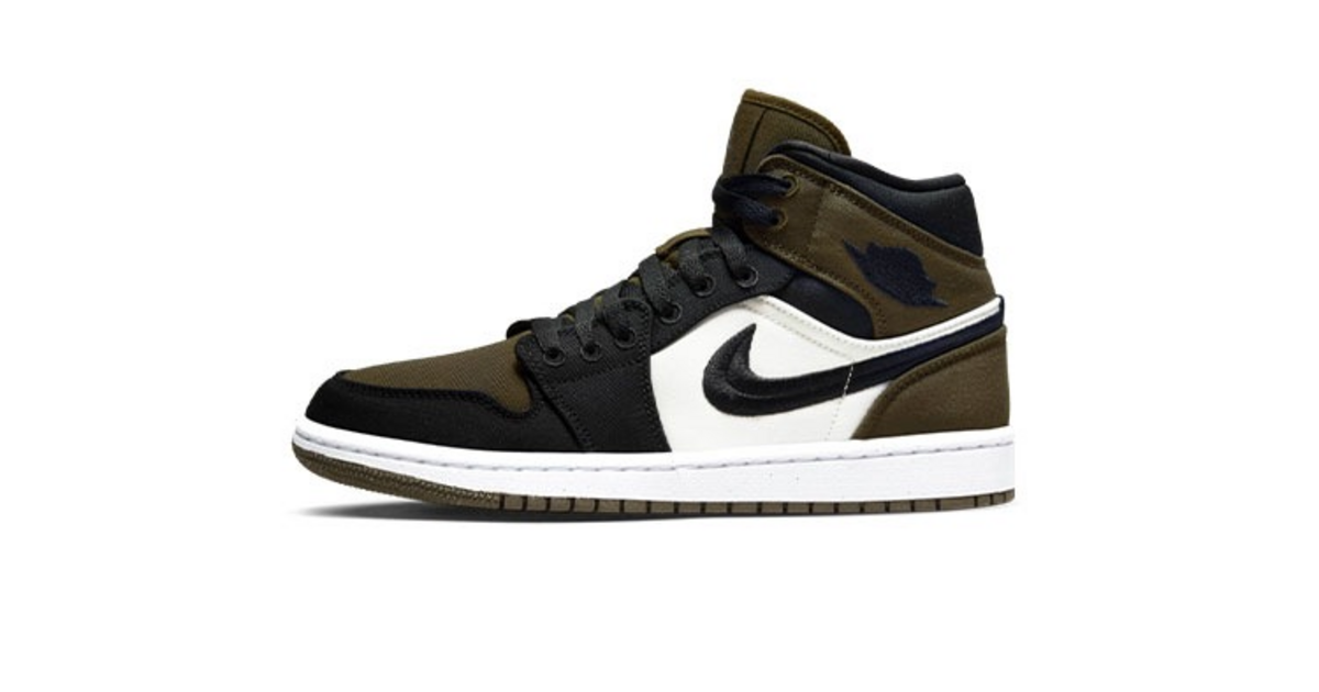olive and black jordan 1
