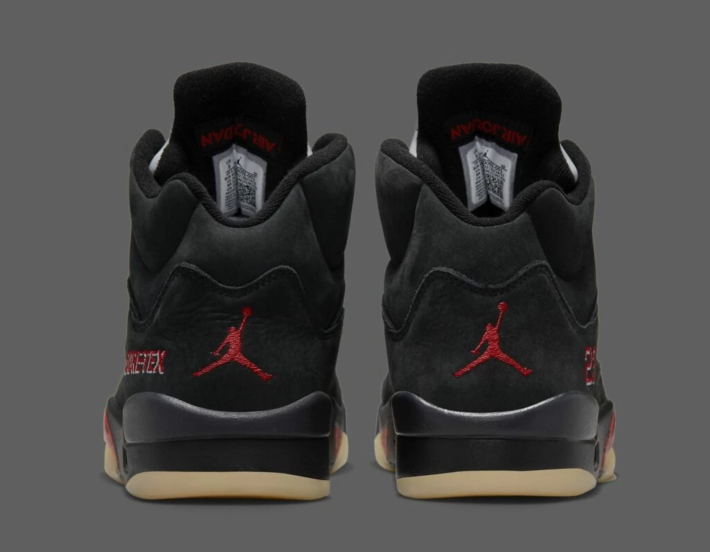 Black red jordan 5 online