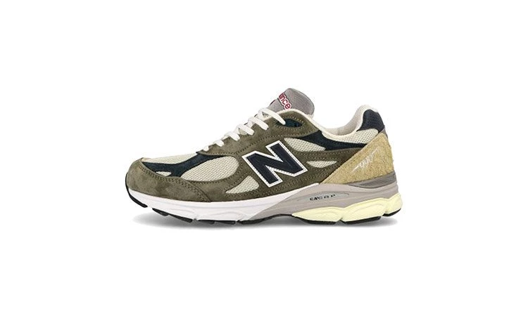 New Balance 990v3 Olive White