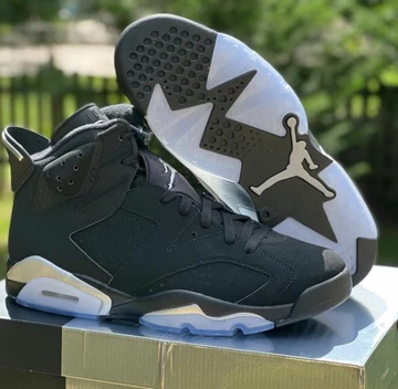 Nike Air Jordan 6 Black Chrome Metallic Silver