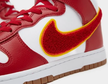 Dunk High Chenille Swoosh Gym Red