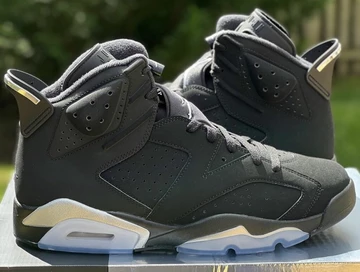 Nike Air Jordan 6 Black Chrome Metallic Silver