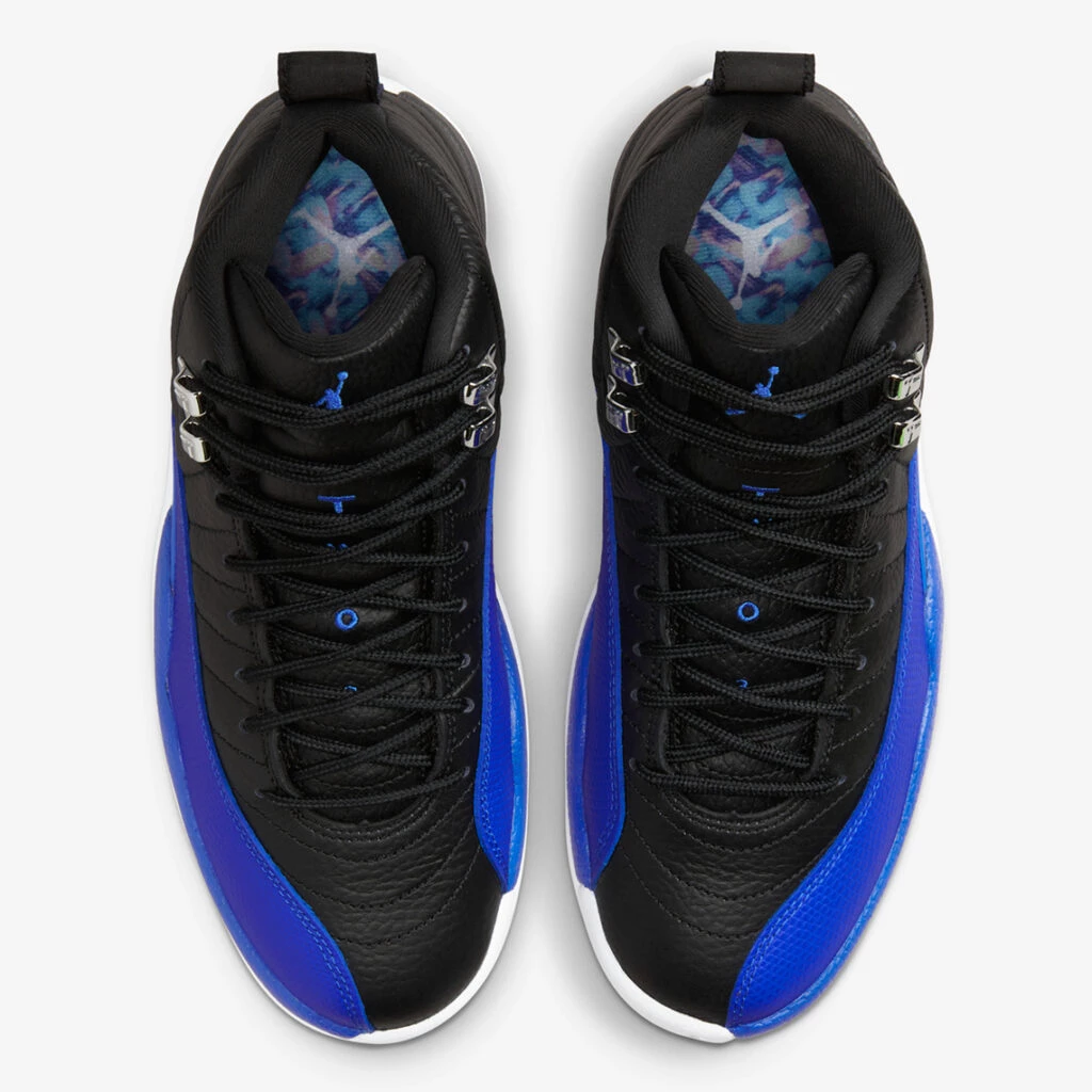 Jordan 12s black and blue best sale