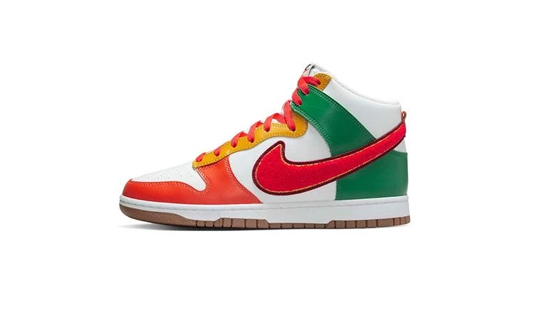 Dunk High Chenille Swoosh Habanero Red