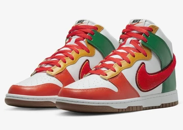 Dunk High Chenille Swoosh Habanero Red