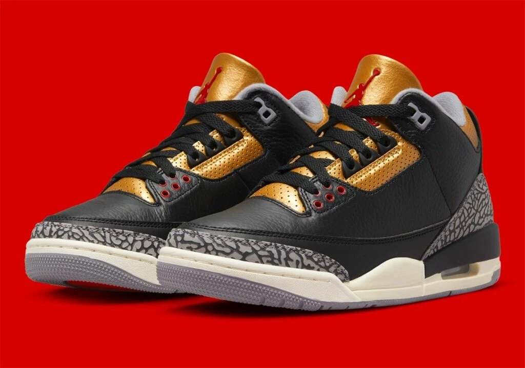 Jordan 3 Black Cement Gold CK9246 067 Dead Stock