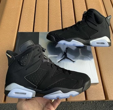 Nike Air Jordan 6 Black Chrome Metallic Silver