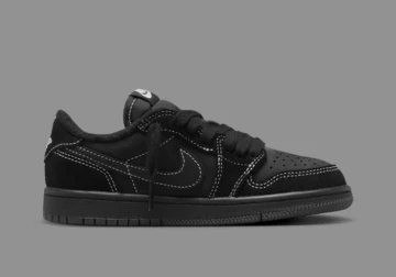 Travis Scott Jordan 1 Low Black Phantom Pre School