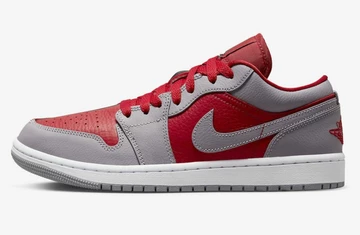 Jordan 1 Low Split Red Cement Grey