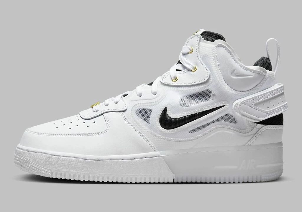 Air Force 1 Mid React White Black Dead Stock