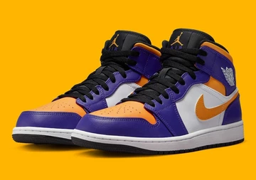 Jordan 1 Mid Lakers