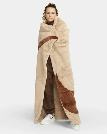 Nike Faux Fur Blanket Pecan