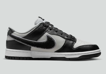 Dunk Low Chenille Swoosh Black Grey