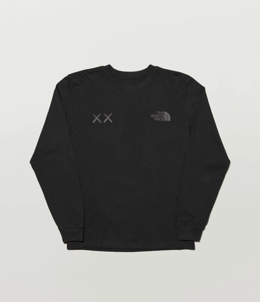 KAWS x The North Face★ロゴ長袖Tシャツ ロンＴ Black送関込み KAWS x The North Face T-shirt Black Men's - FW22 - US