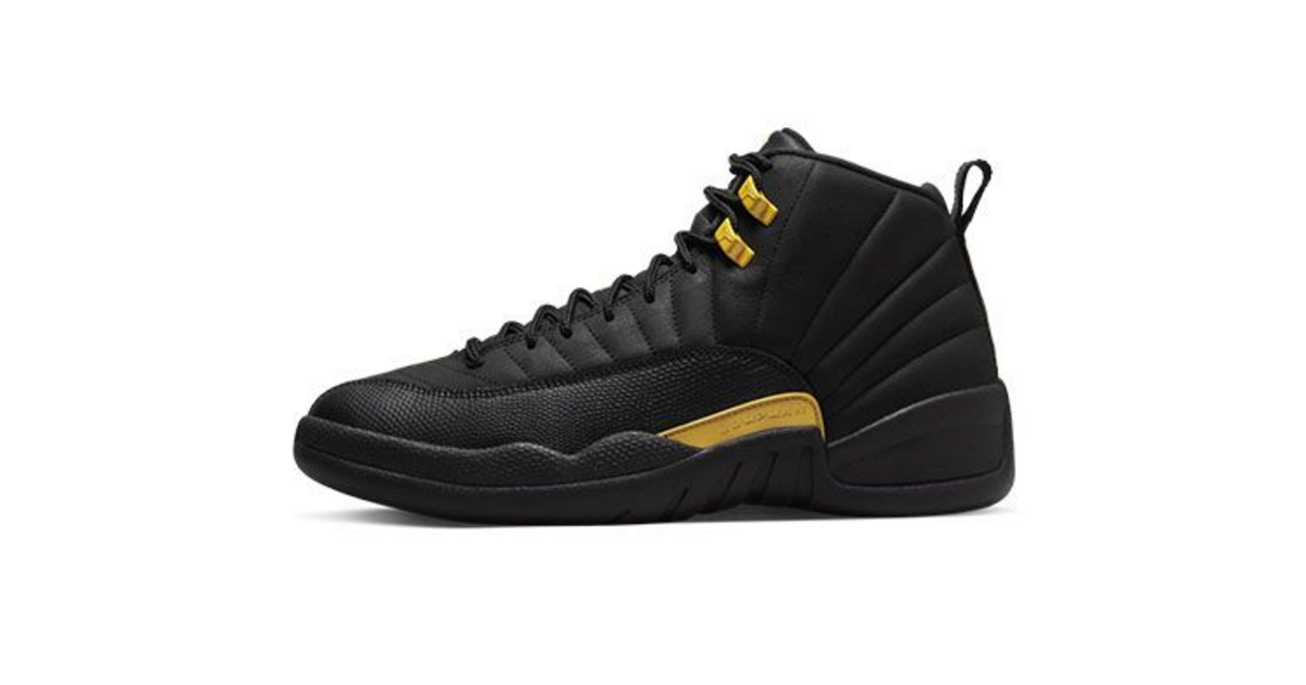 black and yellow jordans 12