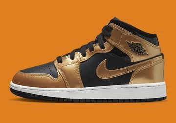 Jordan 1 Mid Metallic Gold