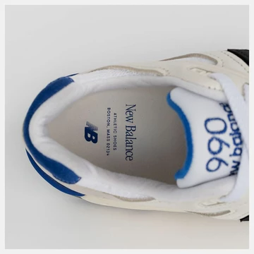 New Balance 990v2 White Blue