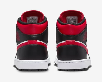 Jordan 1 Mid Fire Red Bred Toe