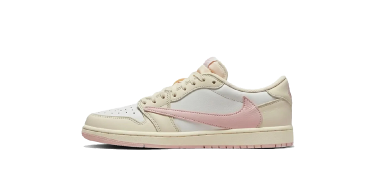 Travis Scott x Nike Air Jordan 1 Low Sail Shy Pink IQ7604-101 