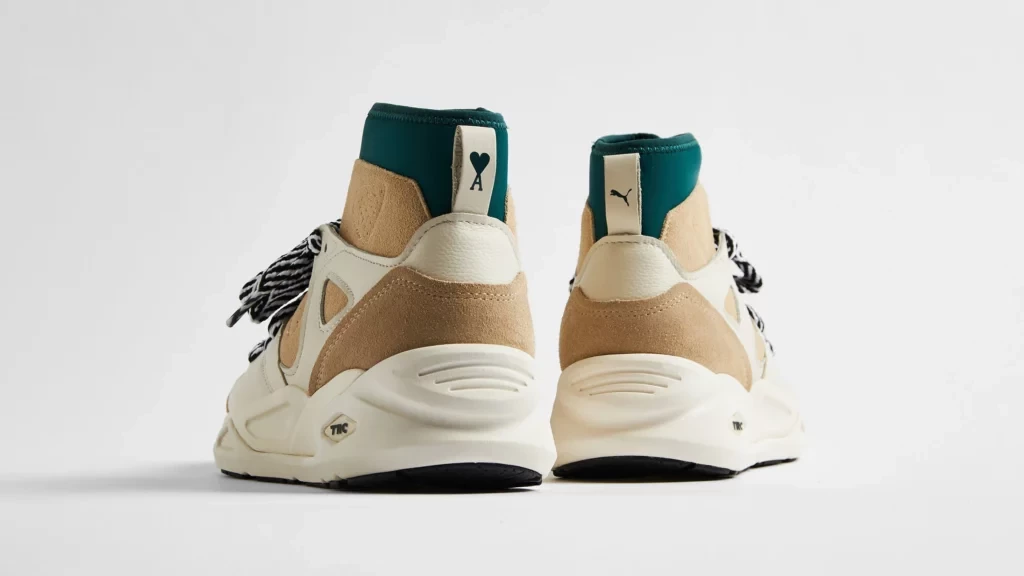 【AMI PARIS 】 PUMA コラボ Blaze Mid Marshmallow Light Sand PUMA x AMI TRC Blaze Mid Sneakers | PUMA