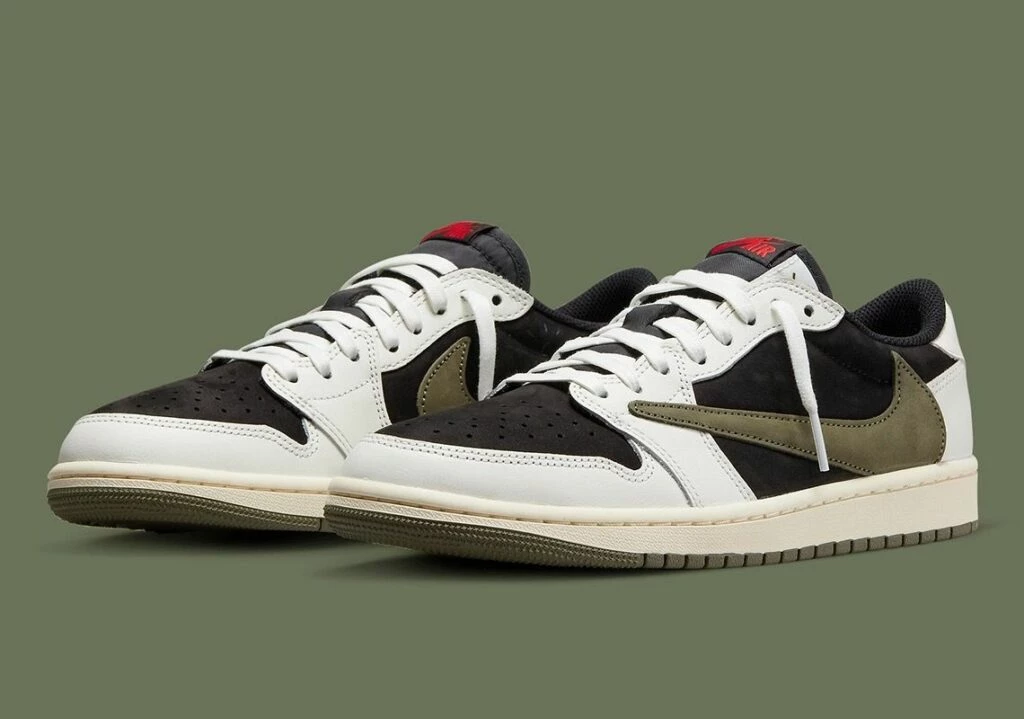 Travis Scott Jordan 1 Low Olive Dead Stock