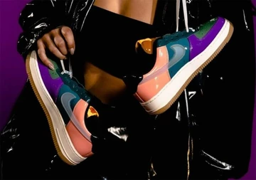 UNDEFEATED Air Force 1 Multi Patent Purple Green