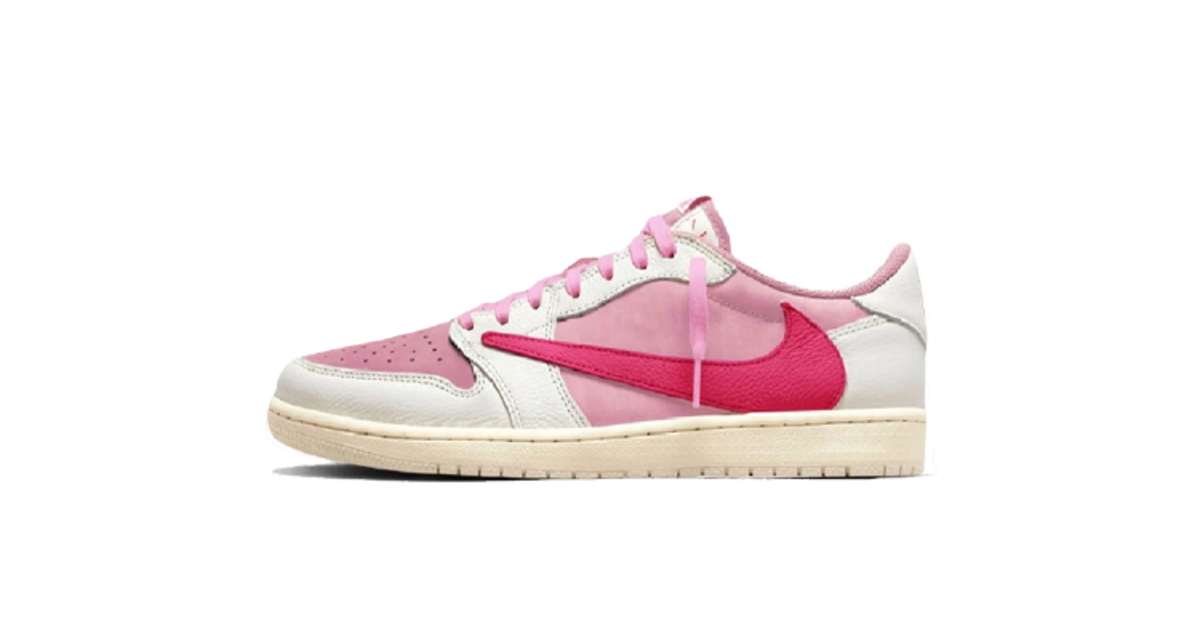 Travis Scott x Jordan 1 Low Muslin Shy Pink IQ7604-100 | Dead Stock