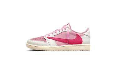 Travis Scott x Jordan 1 Low Muslin Shy Pink