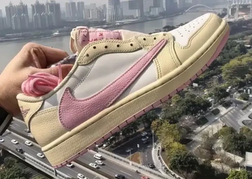 Travis Scott x Nike Air Jordan 1 Low Sail Shy Pink Mood
