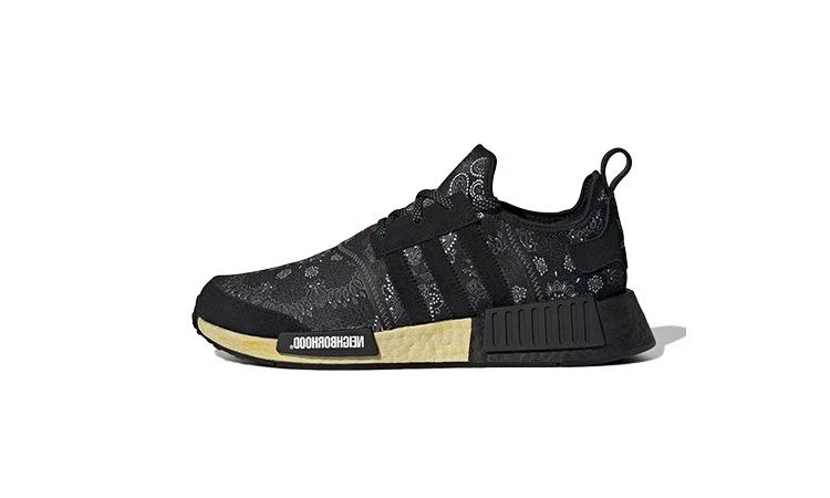 Adidas nmd white gold black best sale