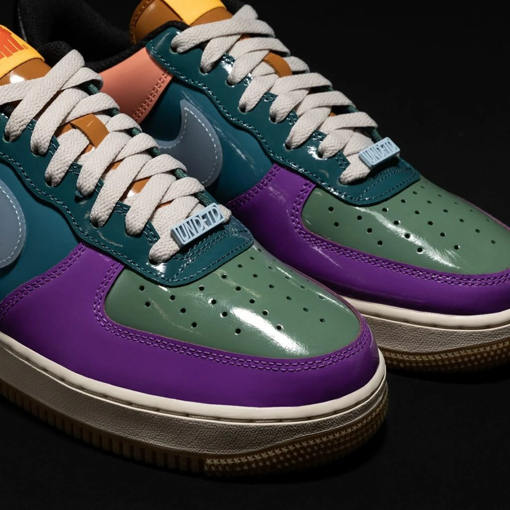 UNDEFEATED Air Force 1 Multi Patent Purple Green Dead Stock