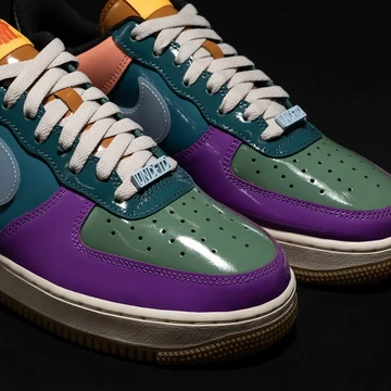 UNDEFEATED Air Force 1 Multi Patent Purple Green