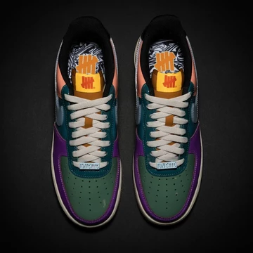 UNDEFEATED Air Force 1 Multi Patent Purple Green