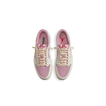 Travis Scott Jordan 1 Low Sail Shy Pink von oben