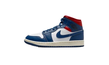 Jordan 1 Mid French Blue Gym Red