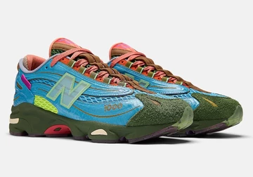 Salehe Bembury x New Balance 1000 Fog Be The Cloud schräg