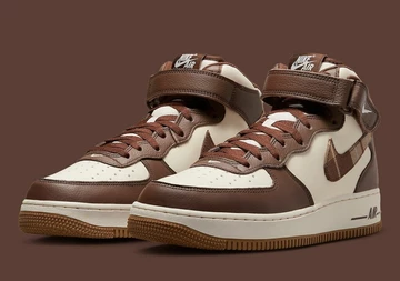 Air Force 1 Mid Cacao Plaid