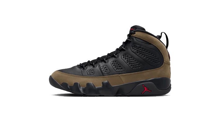 Jordan 9 Olive Varsity Red