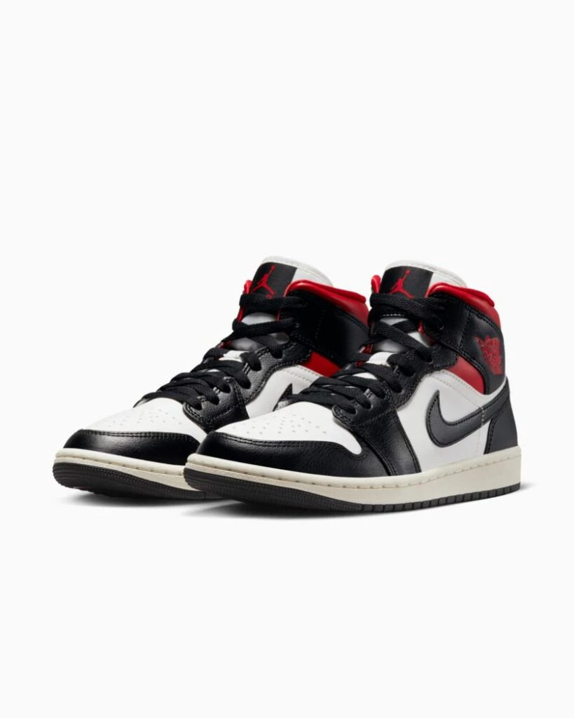 Black white red jordans online