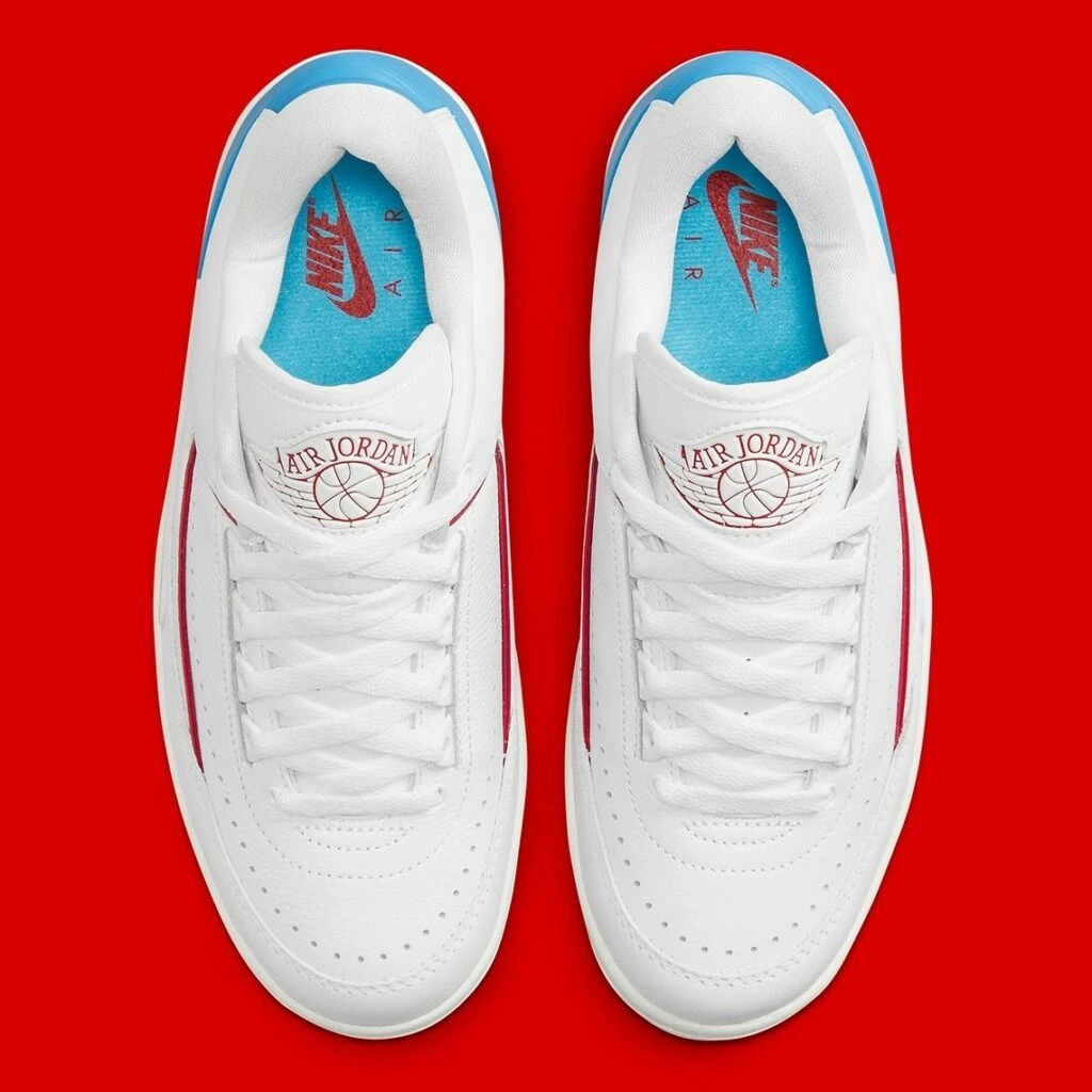 靴 29cm NIKE AIR JORDAN 2 DX4401 - 164 Nike Air Jordan 2 Retro Low White Gym Red Powder Blue DX4401