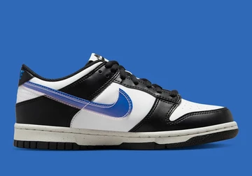 Dunk Low GS Panda Blue Swoosh