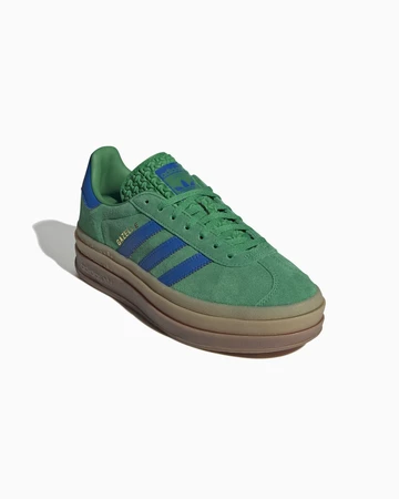adidas Gazelle Bold Green Blue schräg frontal