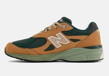 New Balance 990 v3 Tan Green